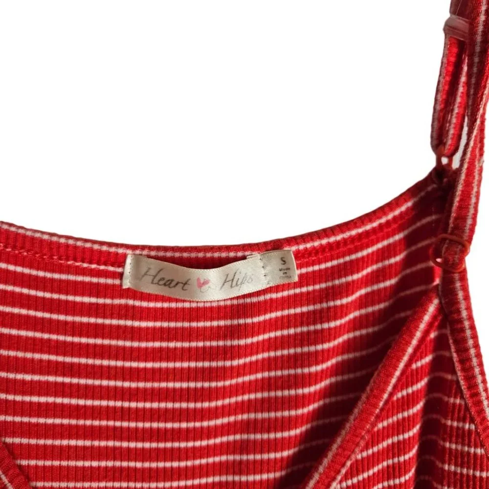 Heart And Hips Red And White Striped Bodycon Dress - Picture 4 of 4